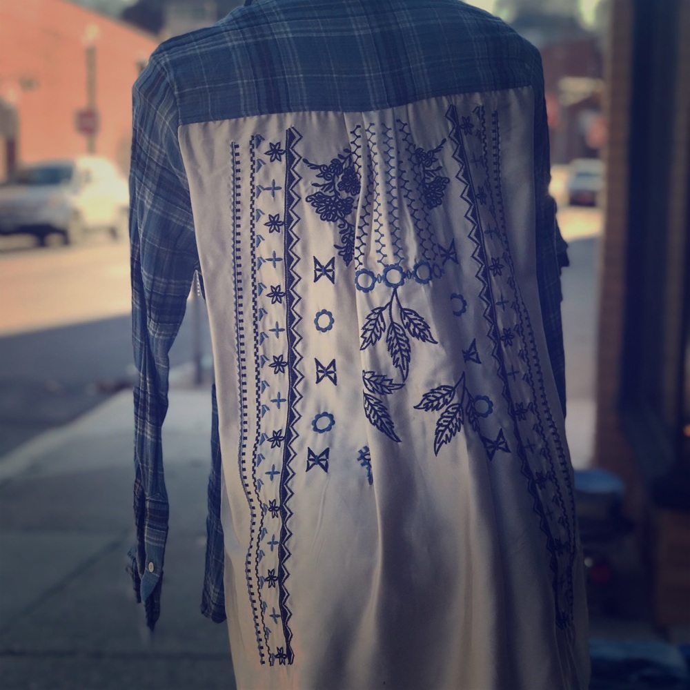 Silk/ flannel shirt